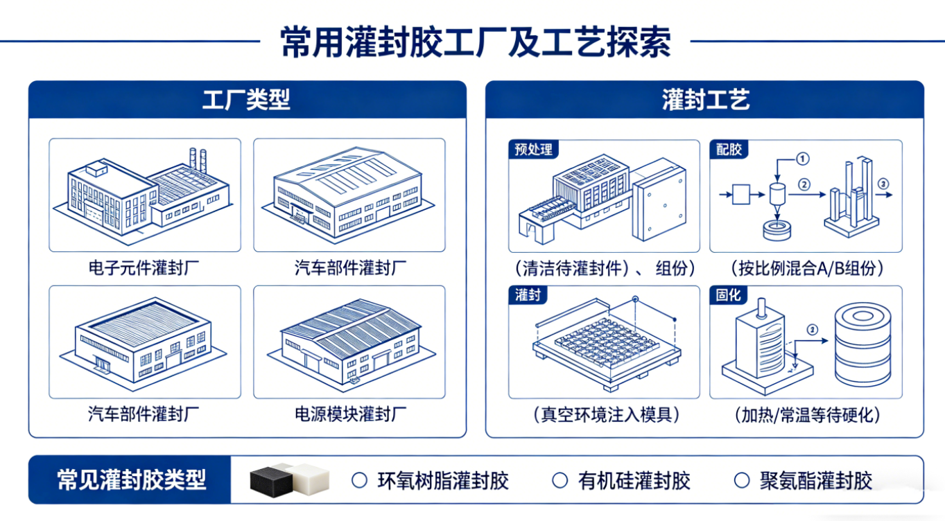 灌封胶工厂工艺详解 | 铬锐特带你了解常用灌封胶