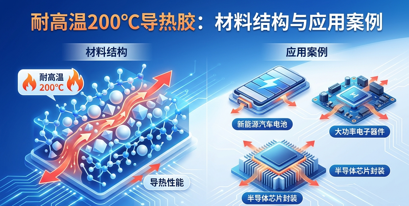 耐高温200℃导热胶 材料结构与应用 |铬锐特实业