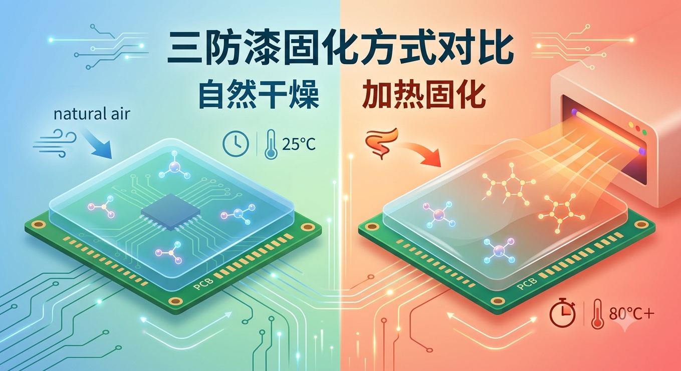 三防漆固化方式对比:自然干燥 vs 加热固化